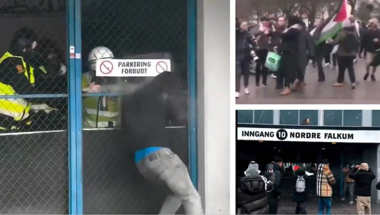 Пропалестинские демонстранты пытались сорвать футбольный матч Израиль-Норвегия, полиция применила газ