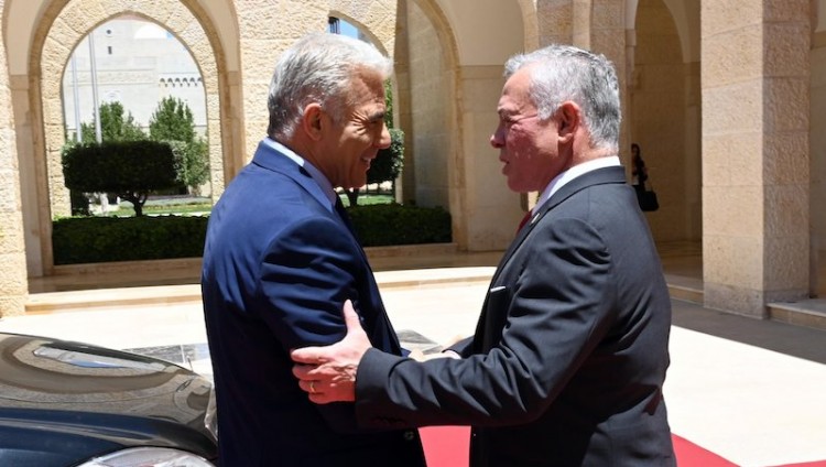 Лапид и король Абдалла II обсудили в Аммане проект «Ворота Иордана»