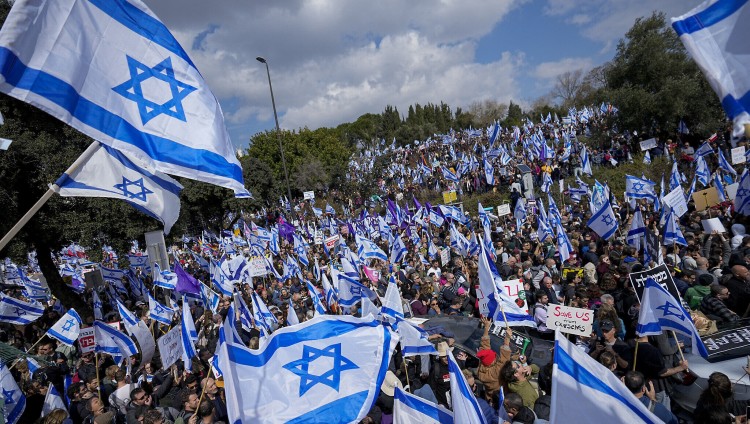 60 тысяч человек вышли на акцию протеста против судебной реформы в Иерусалиме