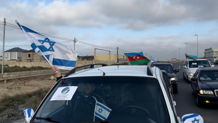 Автопробег в поддержку Израиля состоялся в Баку 