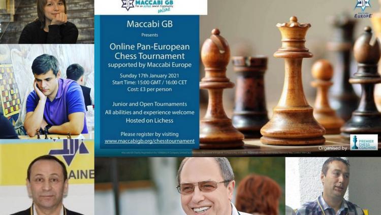 Общество «Маккаби» провело европейский шахматный онлайн-турнир