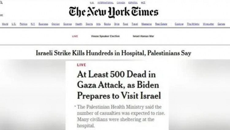 New York Times извинилась за обвинение в адрес Израиля в авиаударе по больнице в Газе