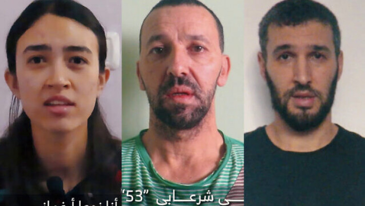 ХАМАС показал видео с тремя израильскими заложниками