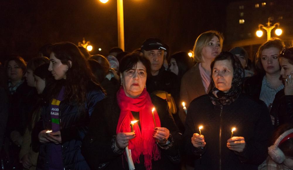 Иудеи Махачкалы приняли участие в акции памяти о погибших в Кемерове