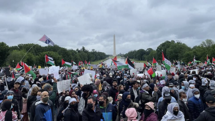 Пропалестинские демонстранты в Вашингтоне требуют ввести санкции против Израиля