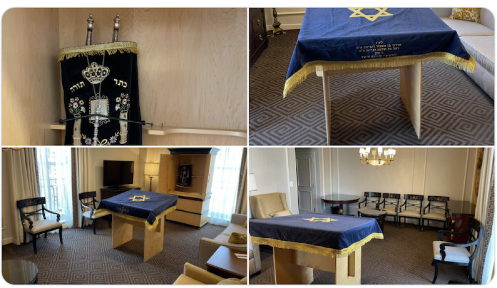 Делегация Беннета встретила Шаббат в Вашингтоне во временной синагоге, оборудованной в отеле