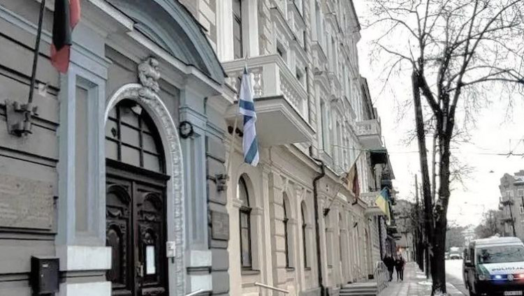 Со здания Еврейской общины Литвы в Вильнюсе украли израильский флаг