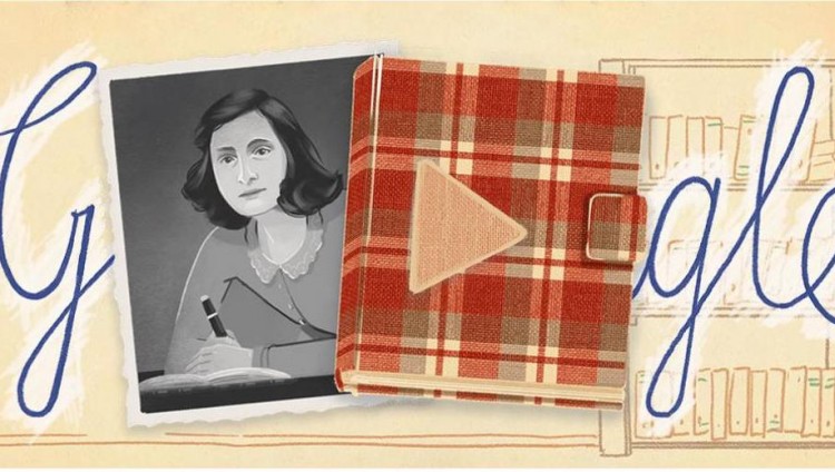 Google посвятил дудл 75-летию публикации дневника Анне Франк