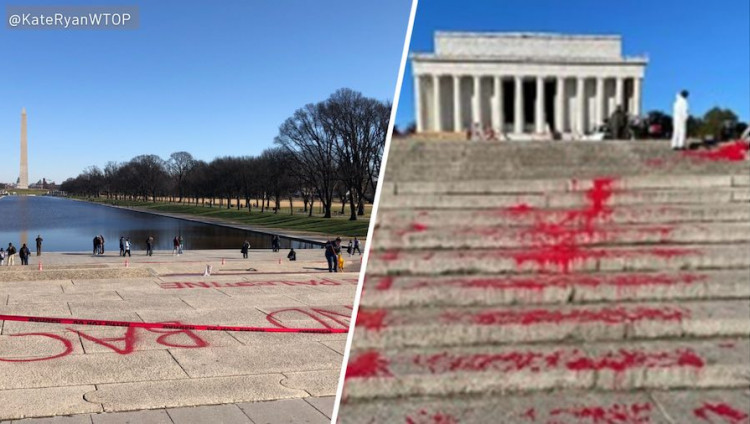 Мемориал Линкольна в Вашингтоне осквернили пропалестинскими лозунгами