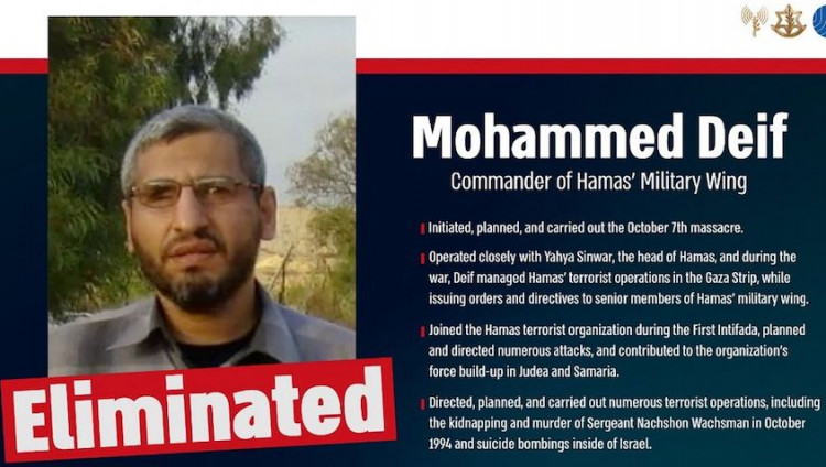 ЦАХАЛ и ШАБАК официально подтвердили: командир военного крыла ХАМАС Мухаммед Деф ликвидирован