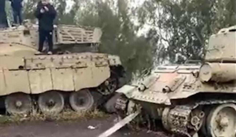 На Голанских высотах арабы попытались украсть танк Т-34 - памятник