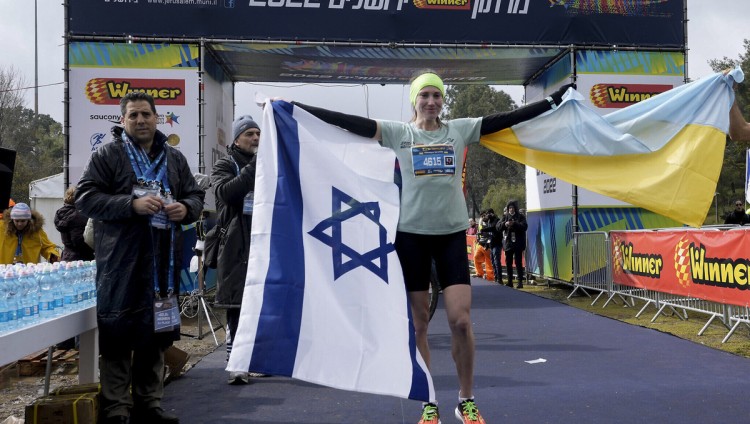 Победительницей Иерусалимского марафона стала беженка с Украины