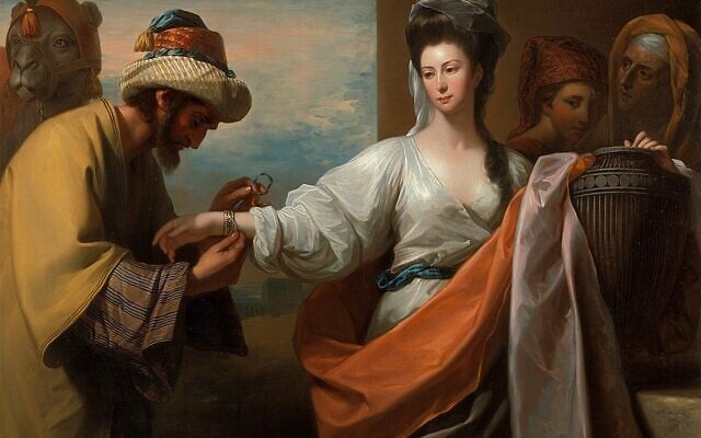 kissing-Benjamin_West_-_Isaacs_servant_tying_the_bracelet_on_Rebeccas_arm_-_Google_Art_Project-640x400.jpg