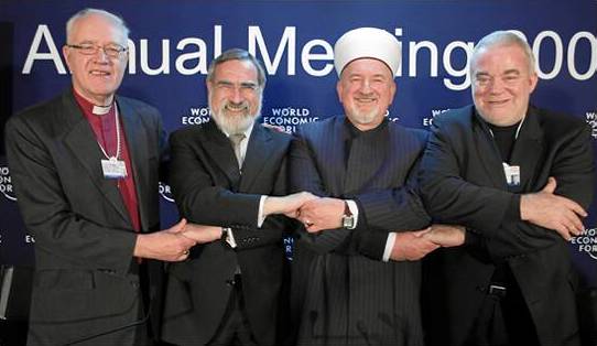 Р. Сакс с религиозными лидерами на Всемирном экономическом форуме в 2009 г.jpg