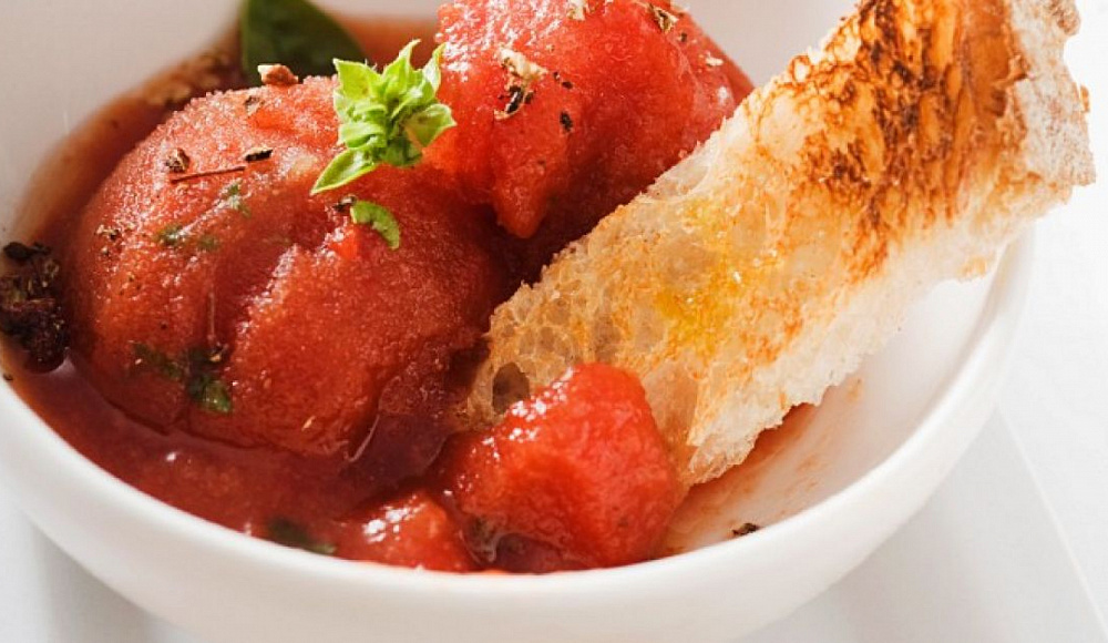 Sorbetto al pomodoro (томатный сорбет)