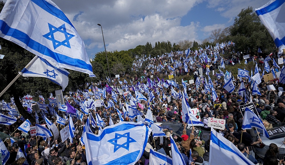 60 тысяч человек вышли на акцию протеста против судебной реформы в Иерусалиме