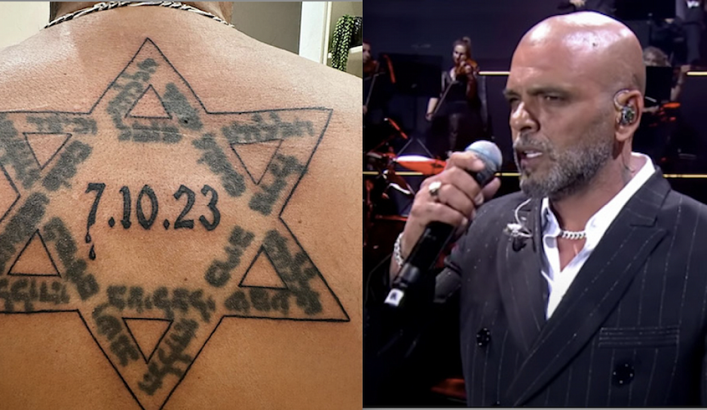 Певец Эяль Голан сделал татуировку на всю спину в память о жертвах резни ХАМАС