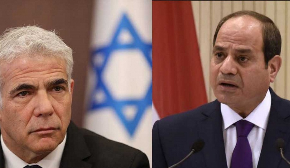 Лапид поблагодарил президента Египта за посредничество в переговорах о прекращении огня в Газе